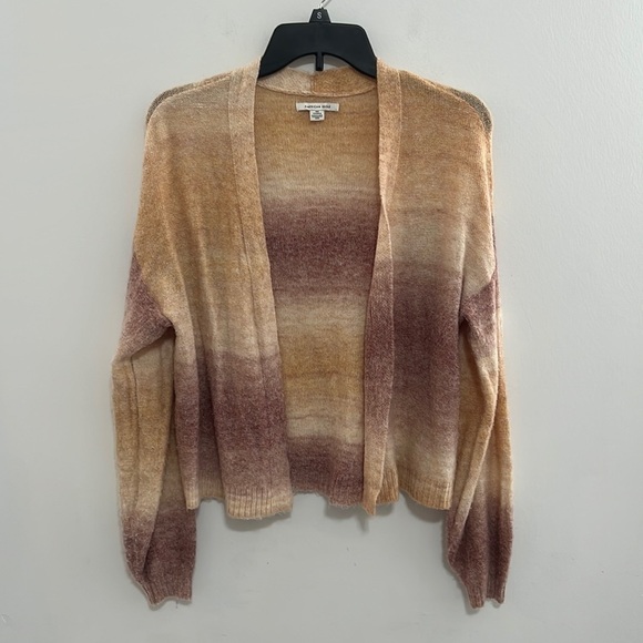 American Eagle Open Front Cardigan Ombré Orange and Purple Size XXS - Picture 1 of 7